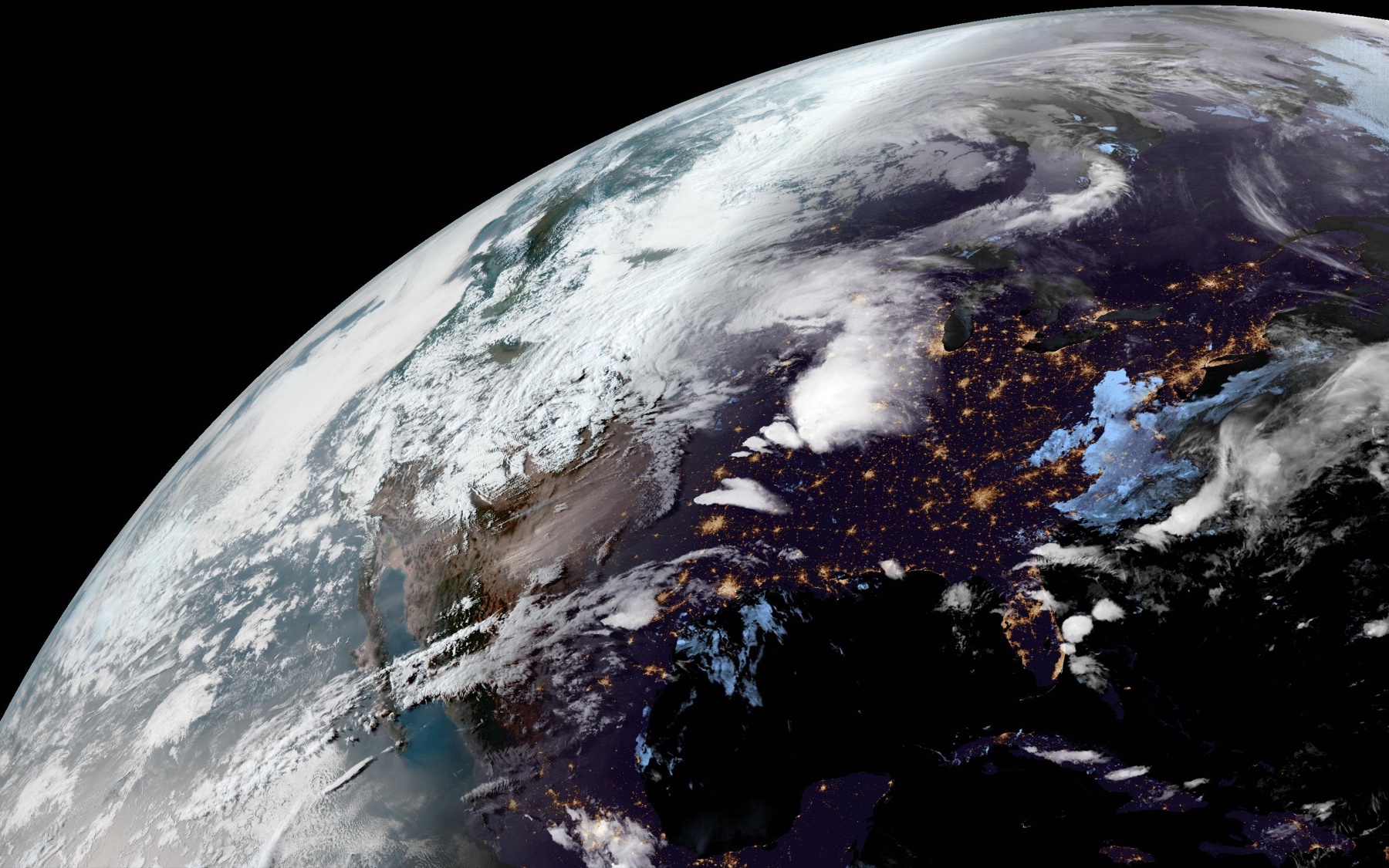 North America satellite cloud map sample