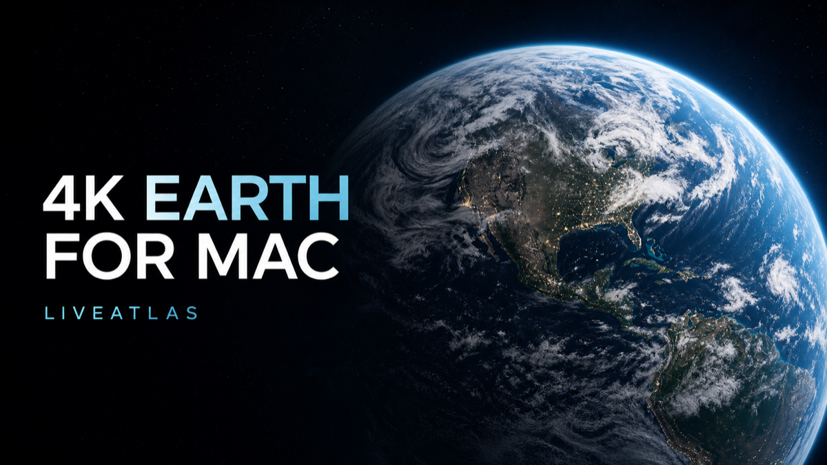Live 4K Earth Wallpaper for Mac preview in LiveAtlas
