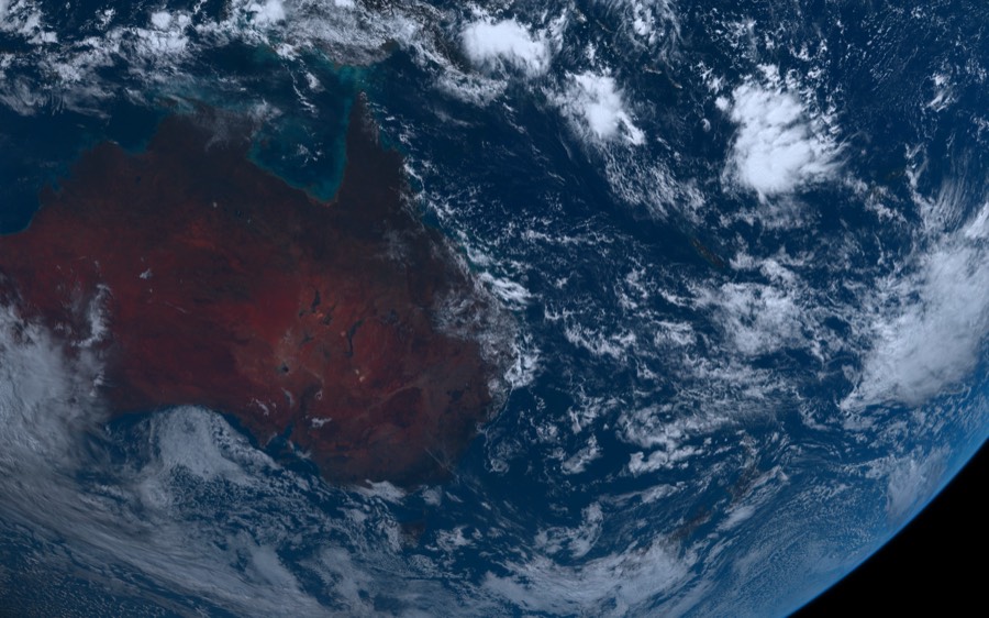 Oceania satellite cloud map sample